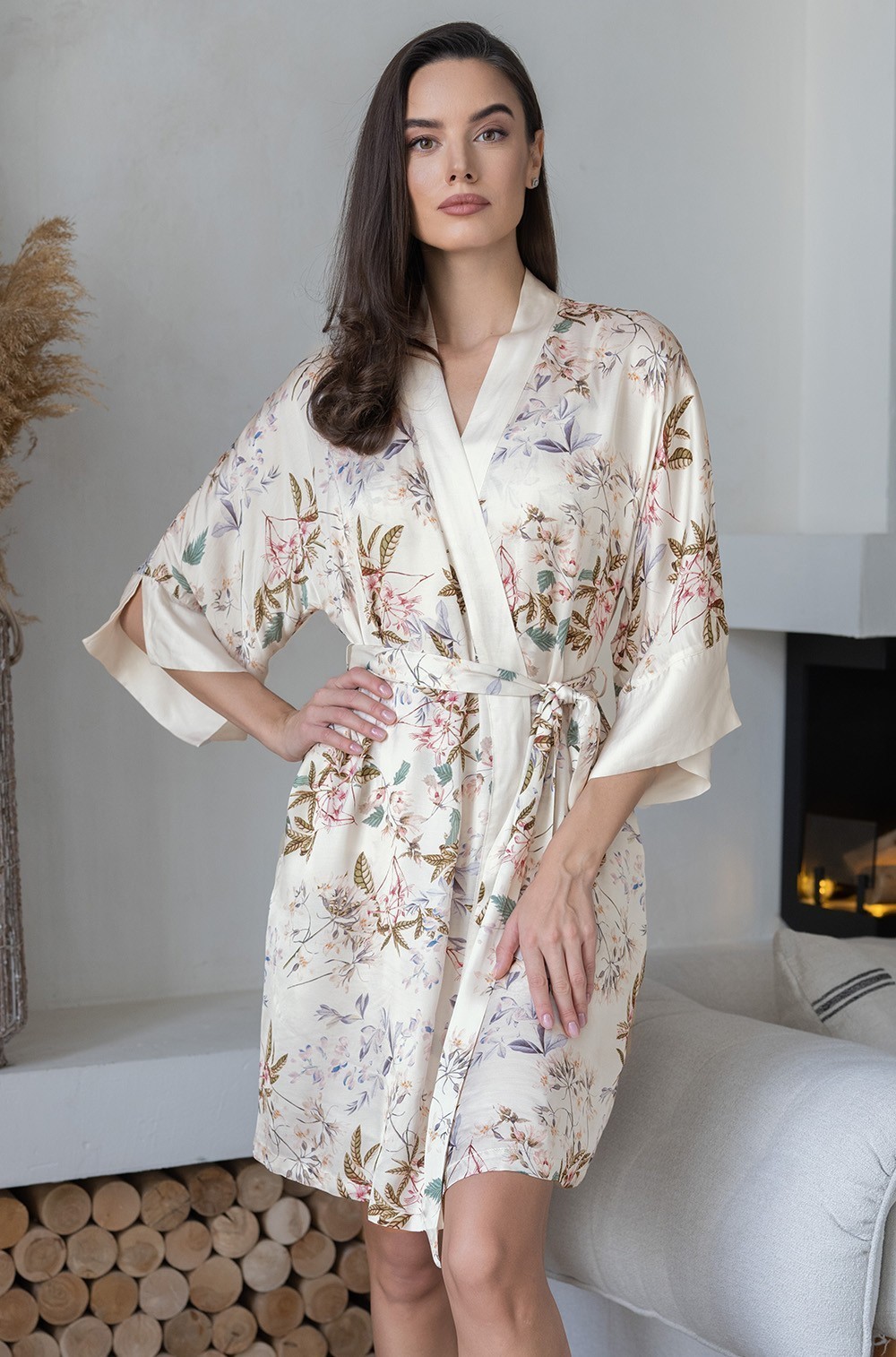 Женский халат Kimono Mittelblau () ☞ Размер: 42 | market-r.ru